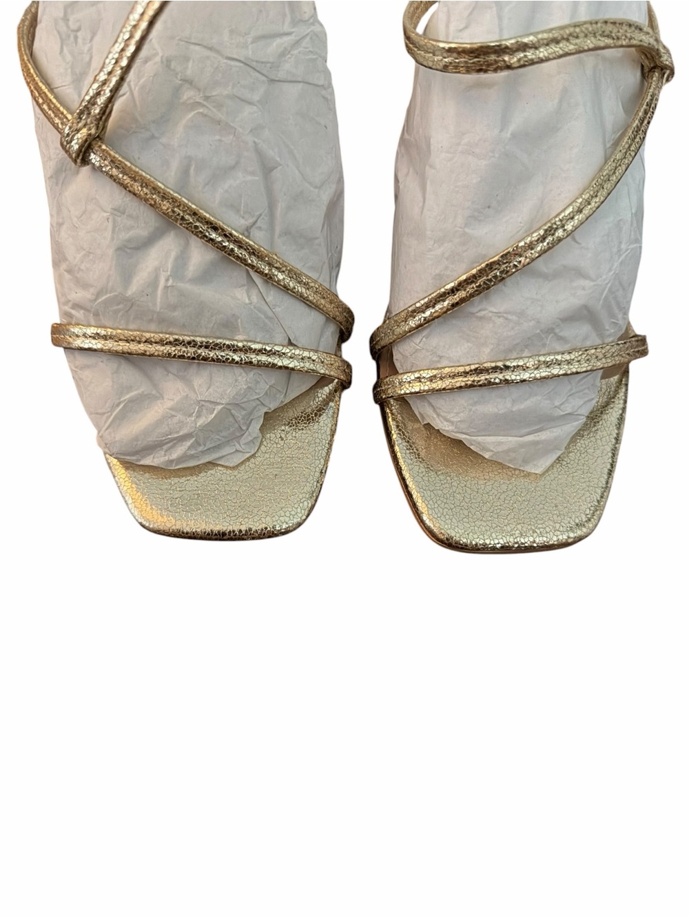 Dolce Vita Metallic Gold Multi-Strap Slide Sandals - Picture 2 of 4